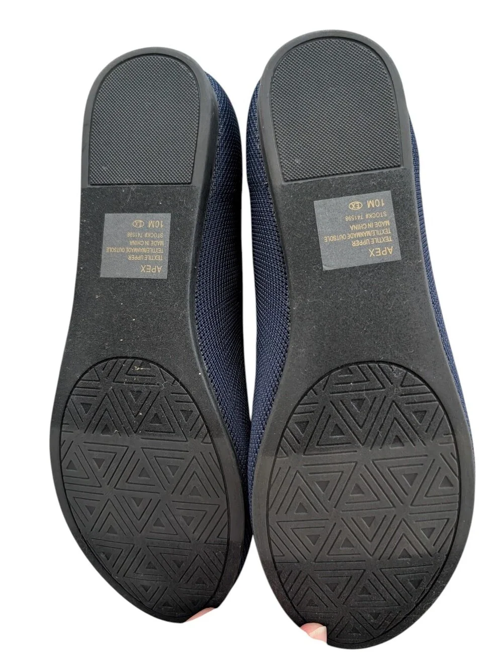 Jellypop apex Navy Slip-On Memory Foam Ballet Flats